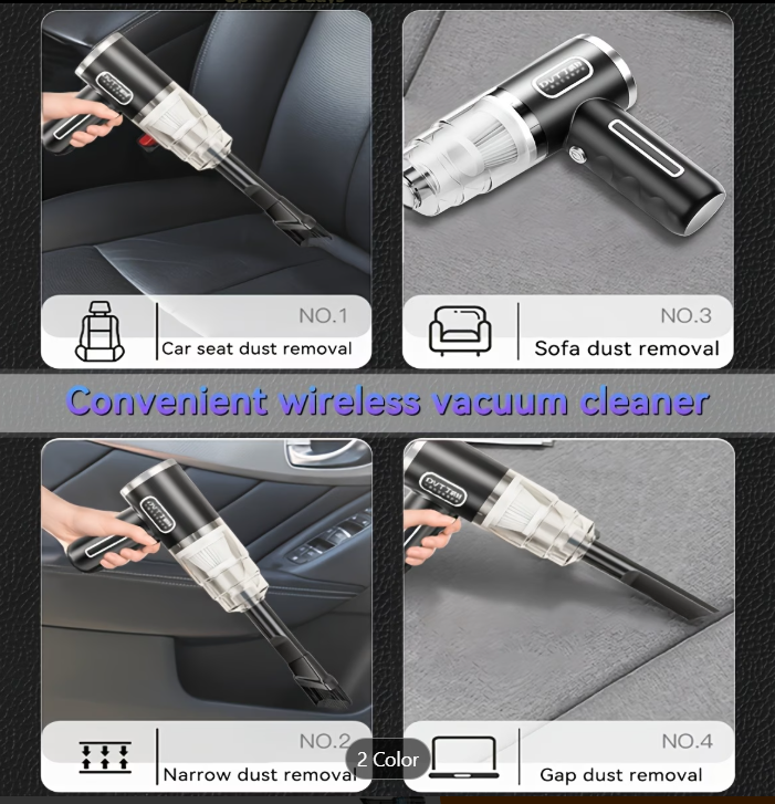 2-in-1 Wireless Handheld Vacuum Cleaner | Car & Home Use