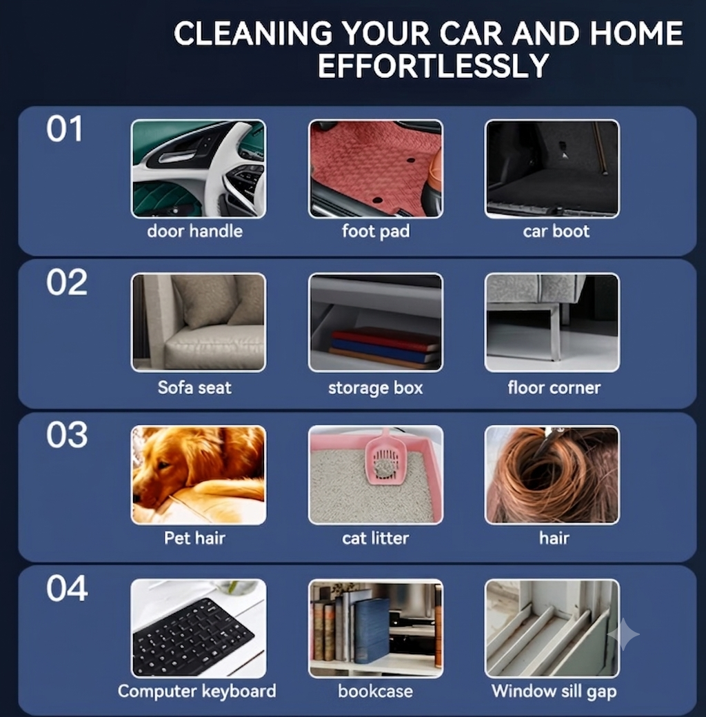 2-in-1 Wireless Handheld Vacuum Cleaner | Car & Home Use